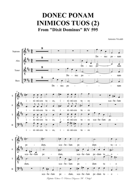 DONEC PONAM INIMICOS TUOS (2) - From "Dixit Dominus" - Vivaldi image number null
