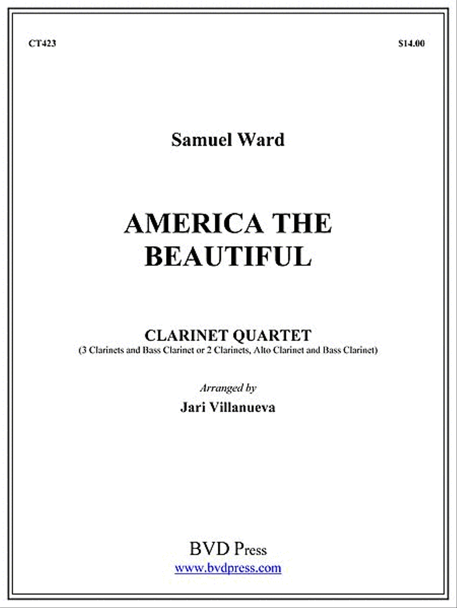 America the Beautiful Clarinet Quartet scores gallery preview page 1