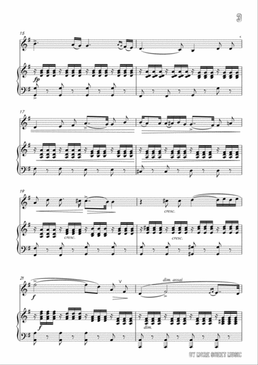 Gluck-O del mio dolce ardor, for Violin and Piano Violin Solo scores gallery preview page 5