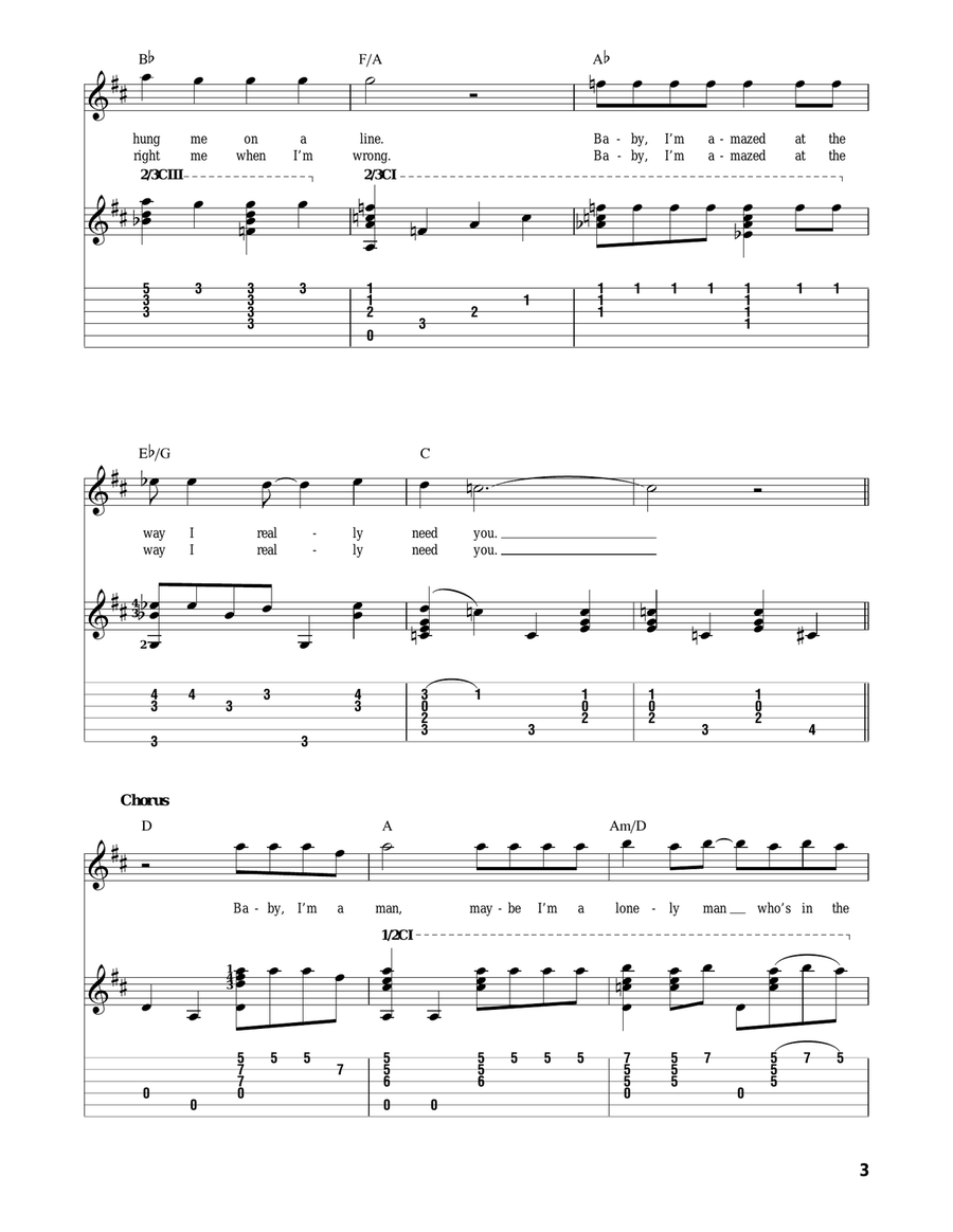 Maybe I'm Amazed Maybe I'm Amazed Acoustic Guitar scores gallery preview page 3