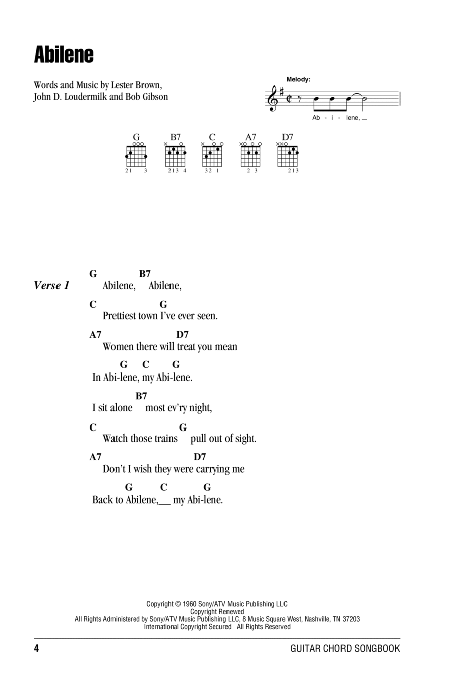 Abilene Abilene Electric Guitar scores gallery preview page 1