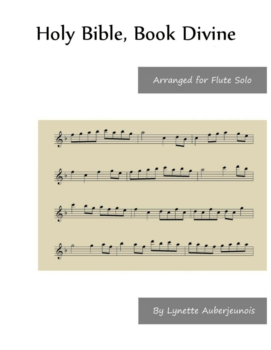 Holy Bible, Book Divine - Flute Solo Chamber Music scores gallery preview page 1