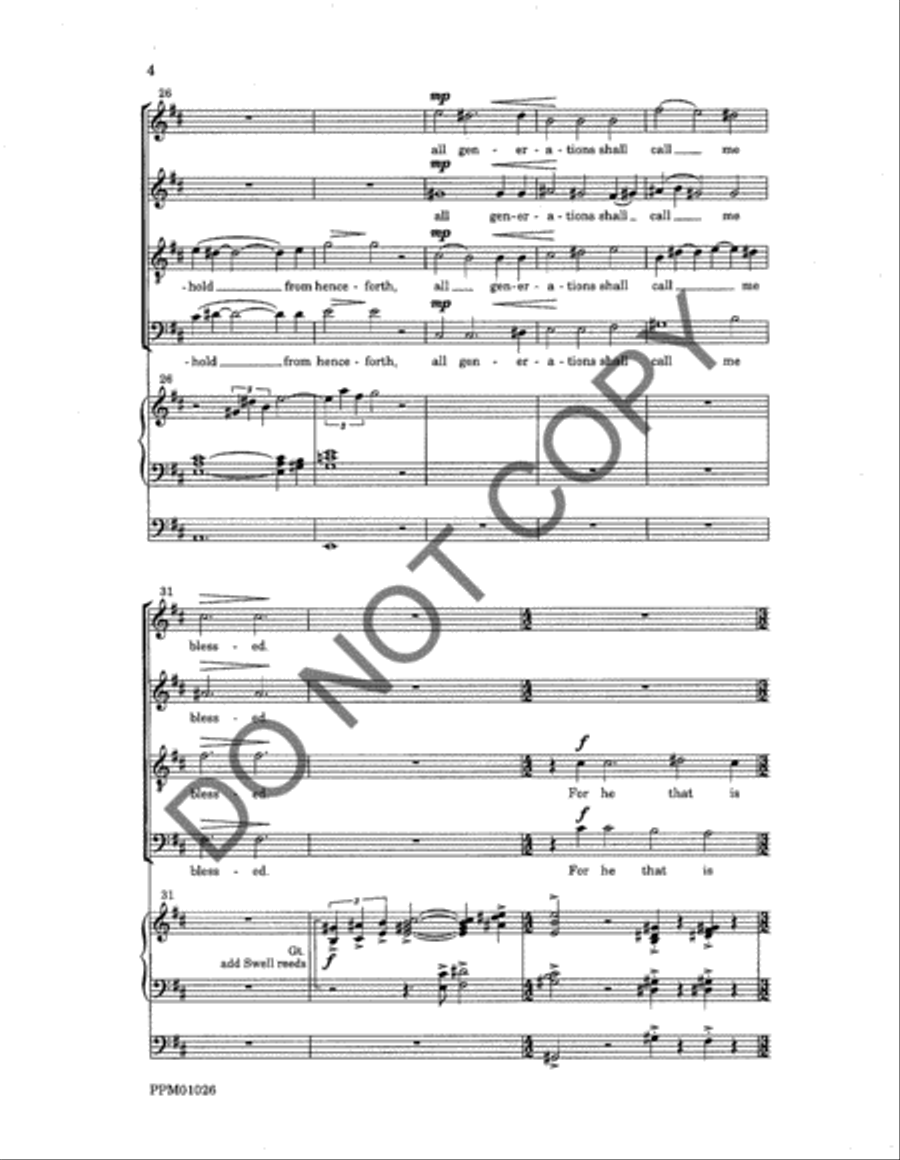 Magnificat and Nunc dimittis 4-Part scores gallery preview page 6