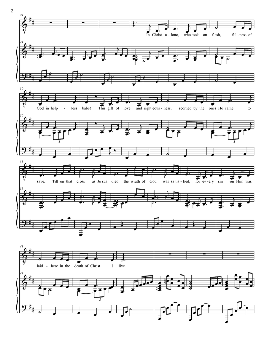 In Christ Alone Voice Solo scores gallery preview page 2