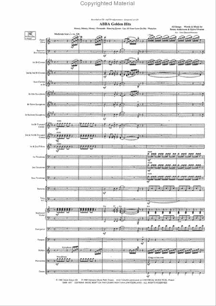ABBA Golden Hits ABBA Golden Hits Concert Band scores gallery preview page 3