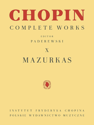 Book cover for Complete Works X: Mazurkas