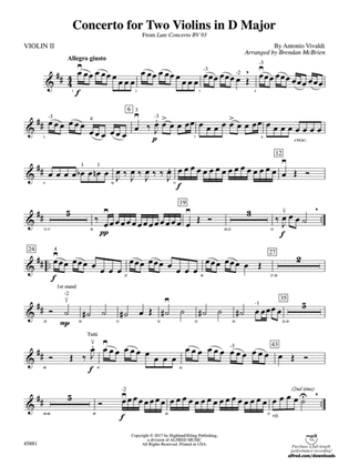 Concerto for Two Violins in D Major: 2nd Violin