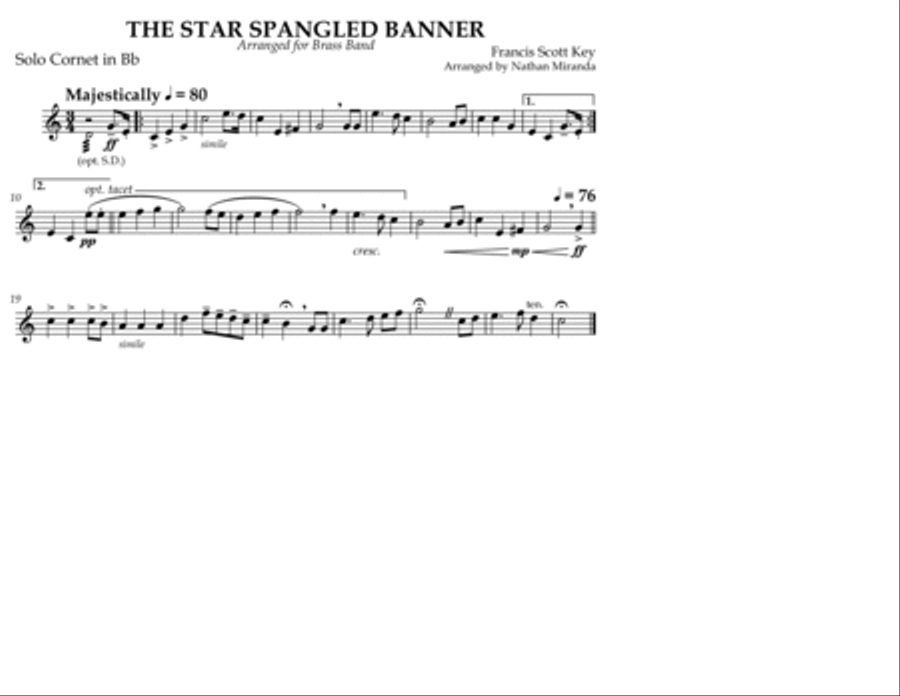 The Star Spangled Banner (for Brass Band) image number null