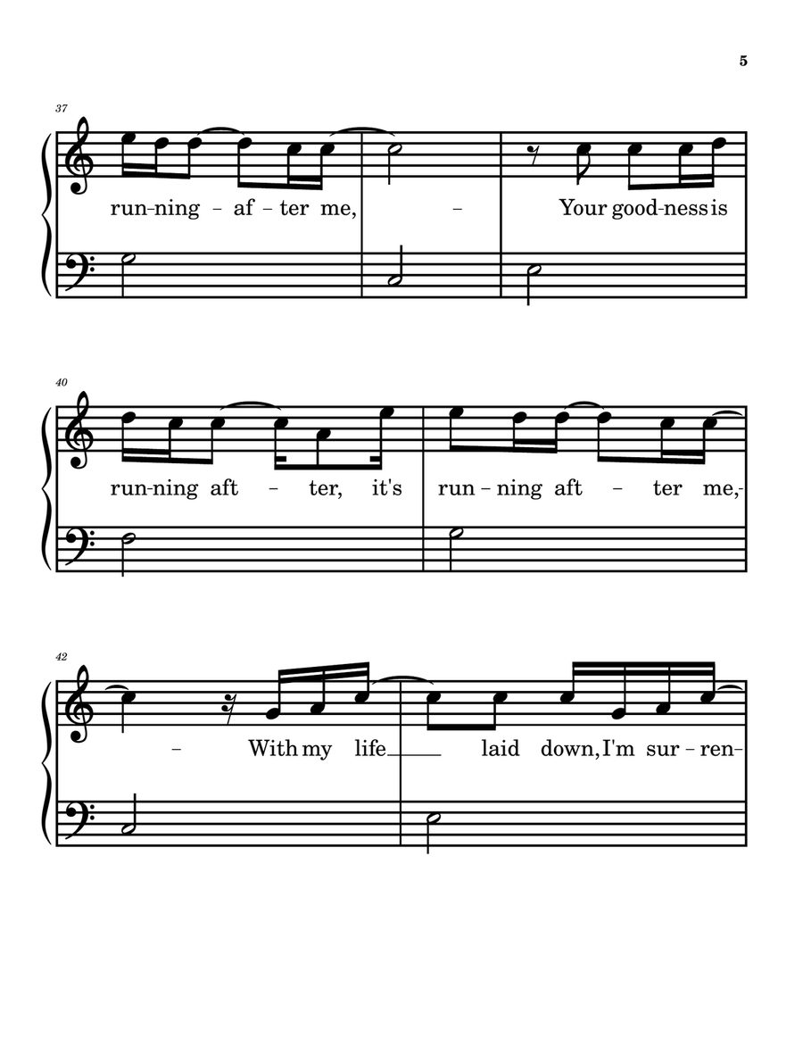Goodness Of God Easy Piano scores gallery preview page 5