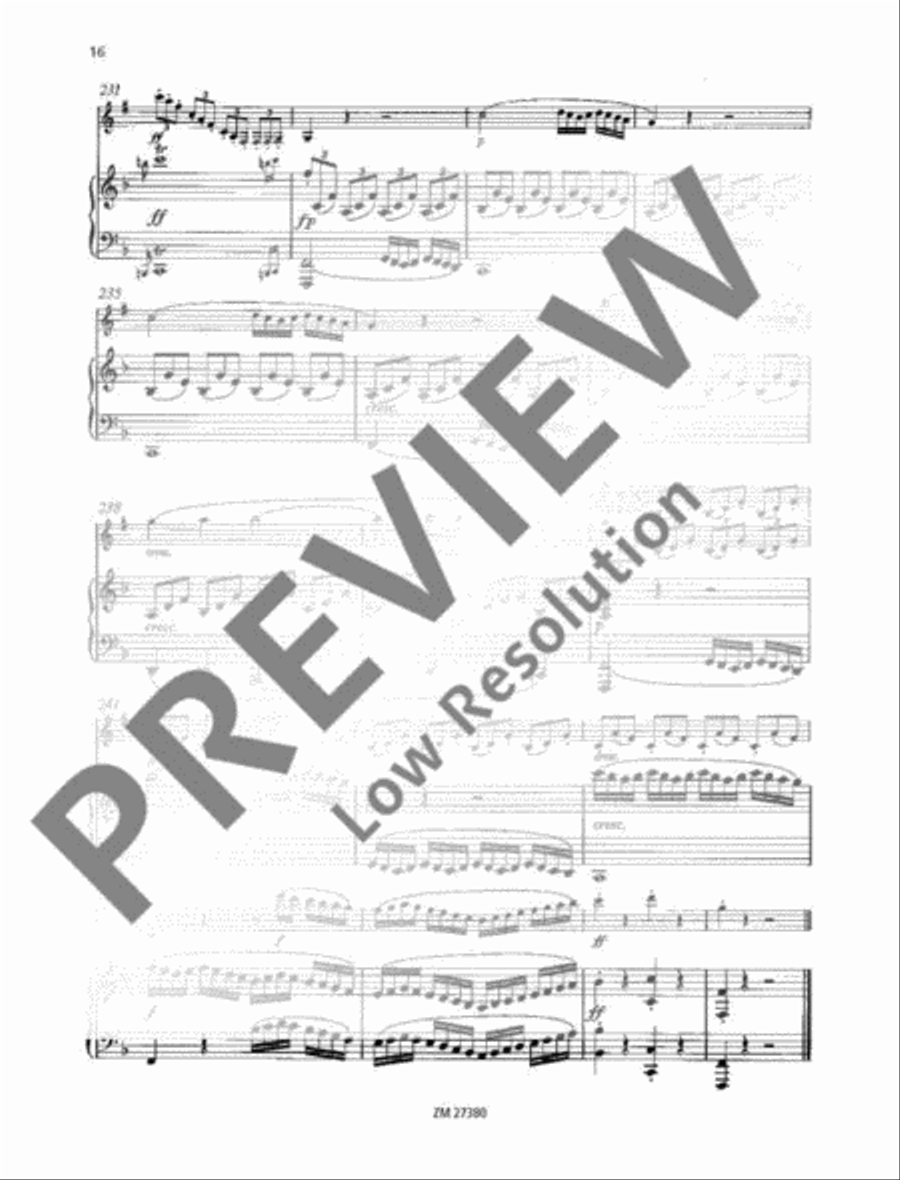 Sonata in F major (Spring Sonata) Clarinet Solo scores gallery preview page 17