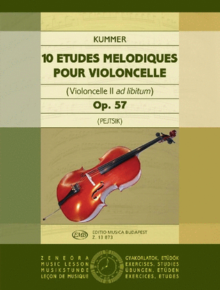 Book cover for 10 etudes melodiques op. 57 (Violoncello II ad li