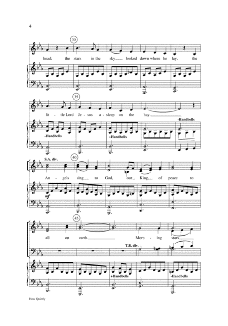 How Quietly 4-Part scores gallery preview page 4