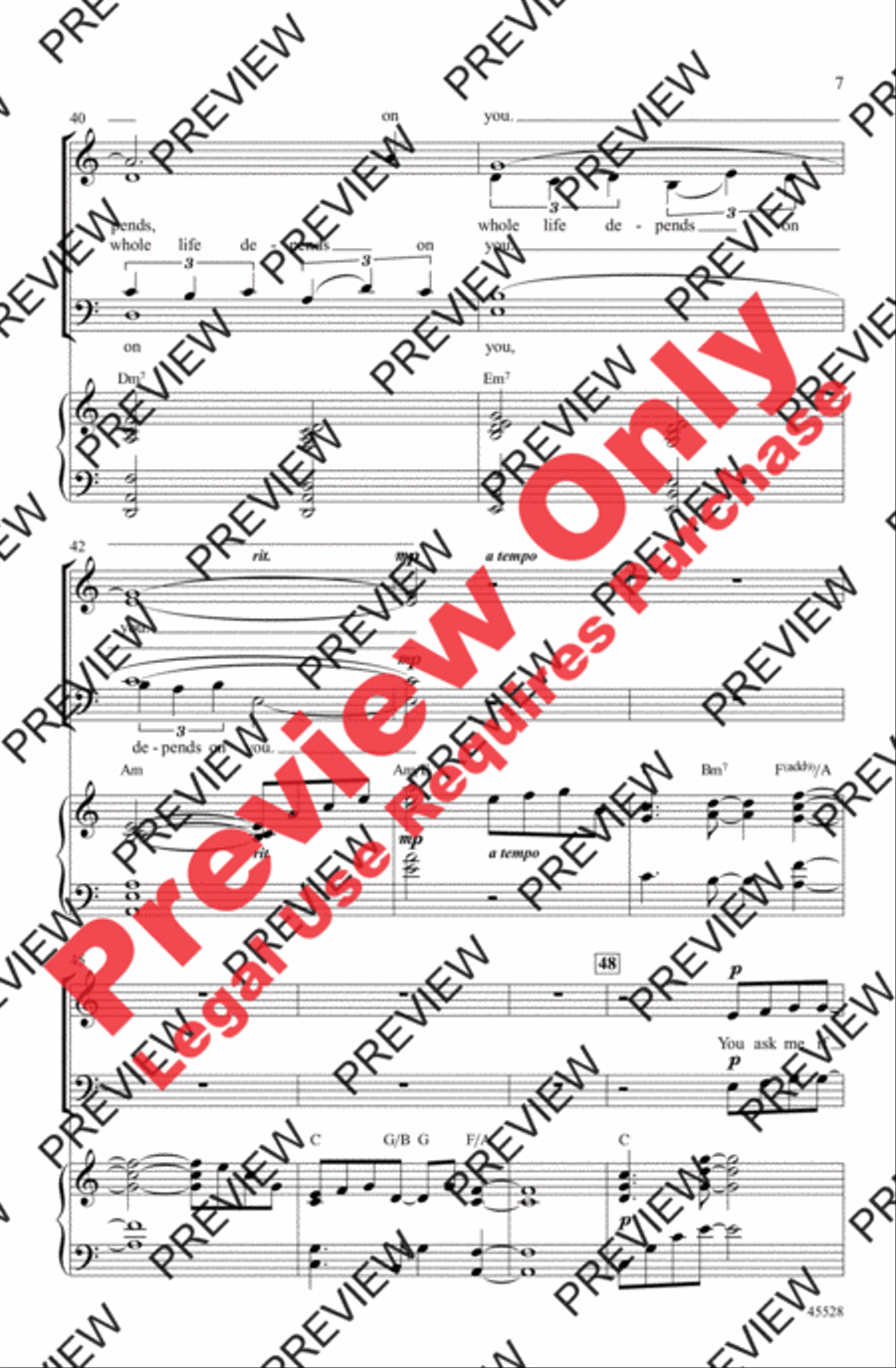 Never My Love Never My Love 4-Part scores gallery preview page 7