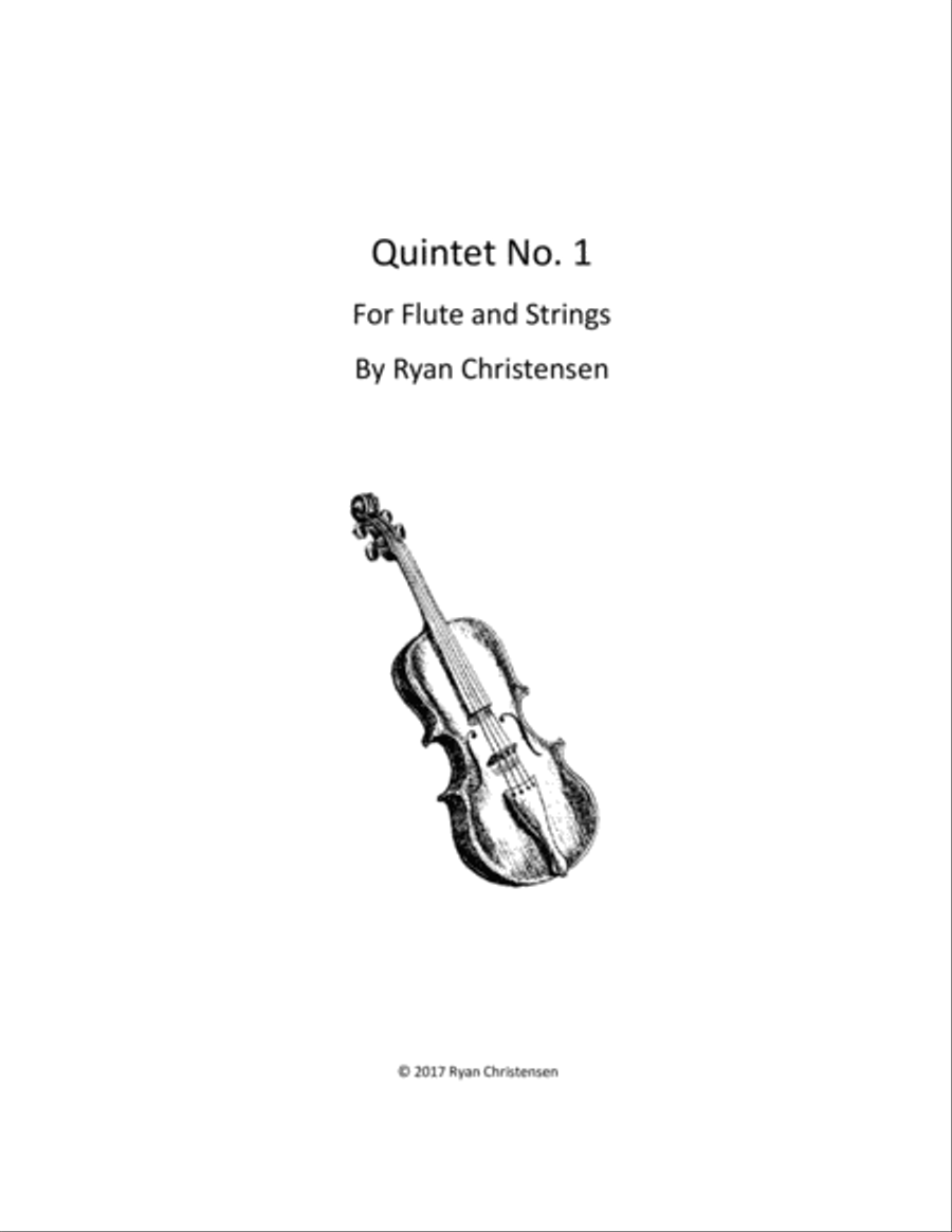 Quintet No. 1 for Flute and Strings Chamber Orchestra scores gallery preview page 1