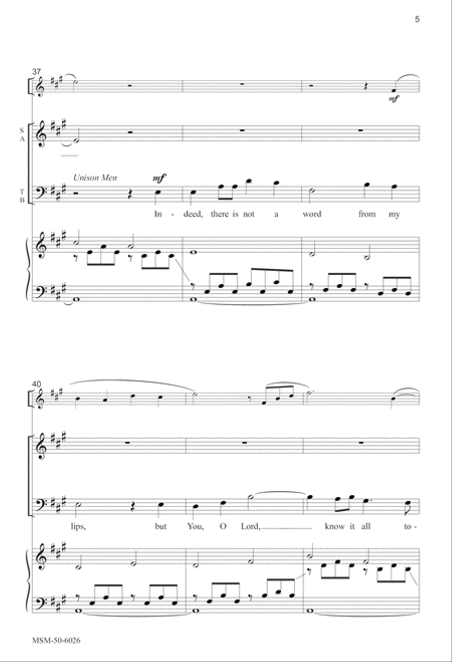 Lord, You Have Searched Me 4-Part scores gallery preview page 6