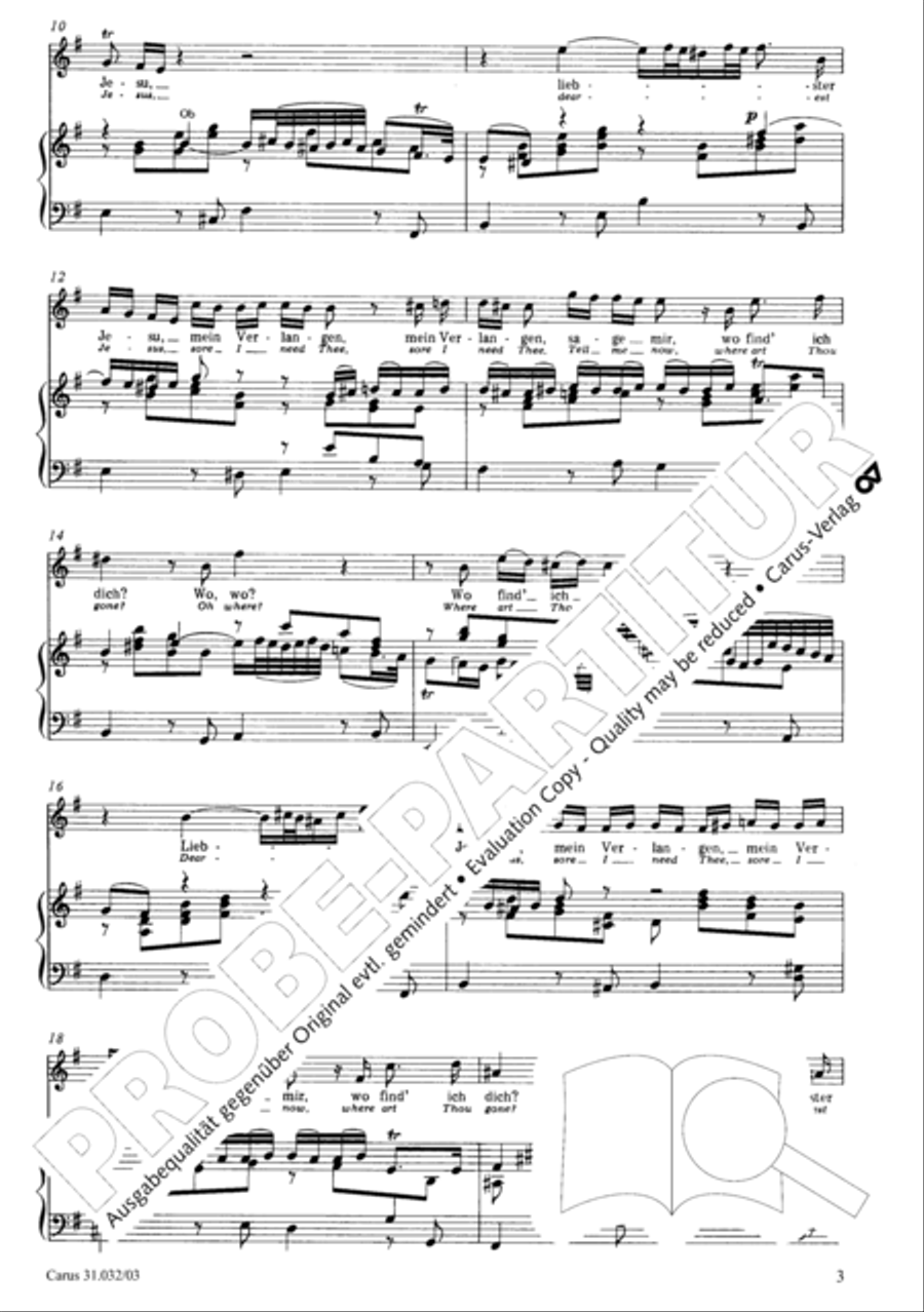 Dearest Jesus, sore I need Thee (Liebster Jesu, mein Verlangen) 4-Part scores gallery preview page 4