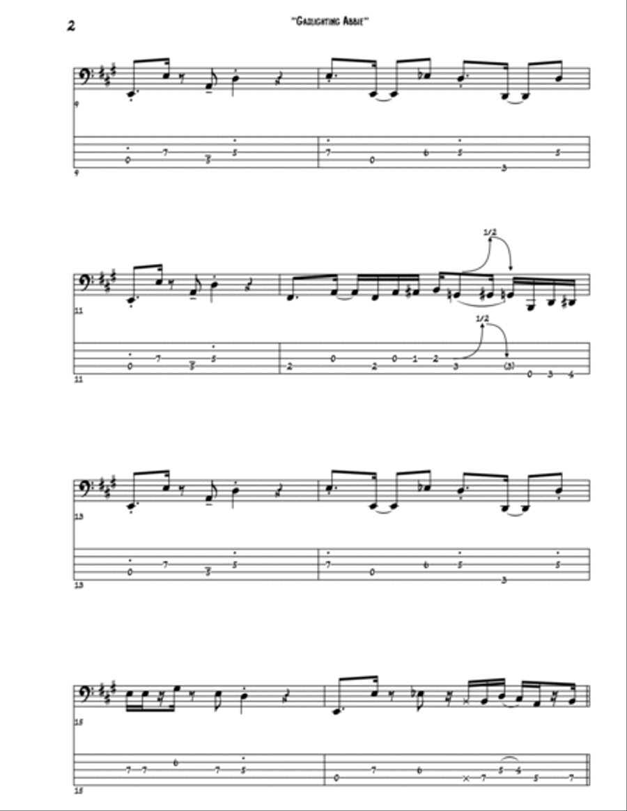 Gaslighting Abbie Bass Guitar scores gallery preview page 2