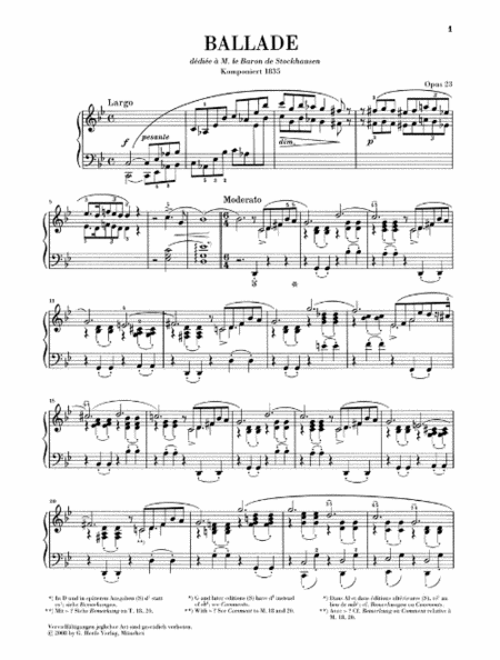 Ballade in G minor Op. 23