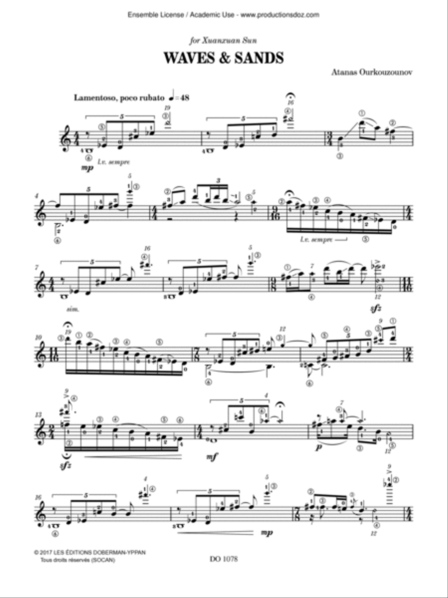 Waves & Sands Classical Guitar scores gallery preview page 2