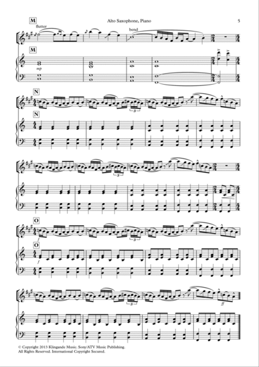 Jubel Alto Saxophone scores gallery preview page 5