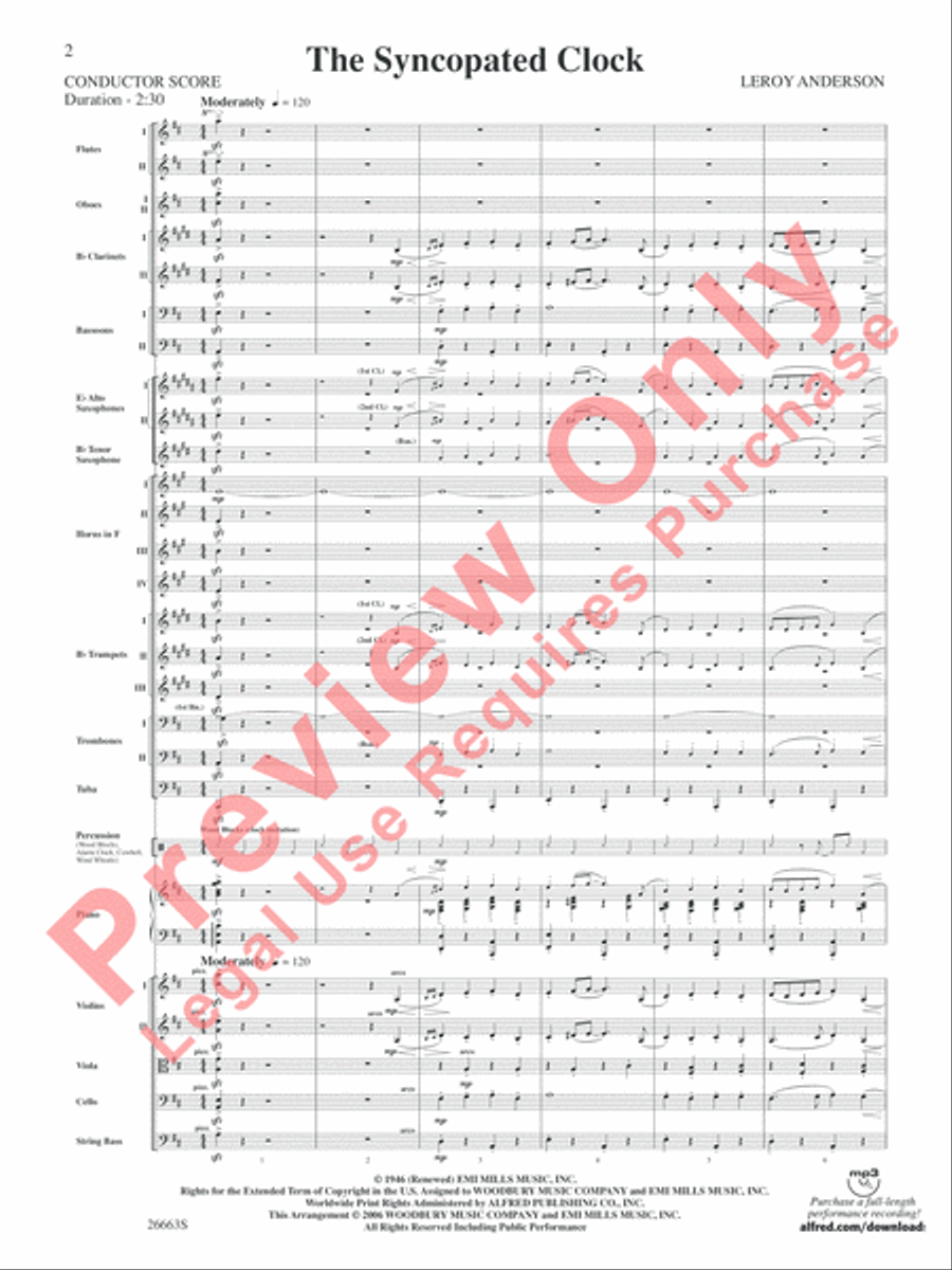 The Syncopated Clock Full Orchestra scores gallery preview page 3