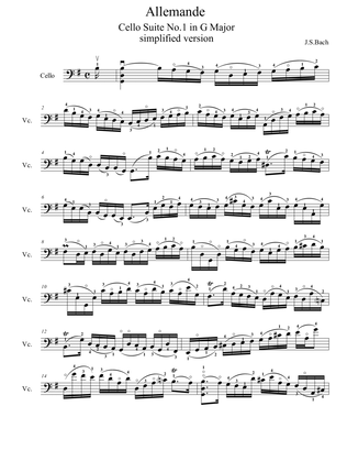 Allemande from Cello Suite No.1 in G Major