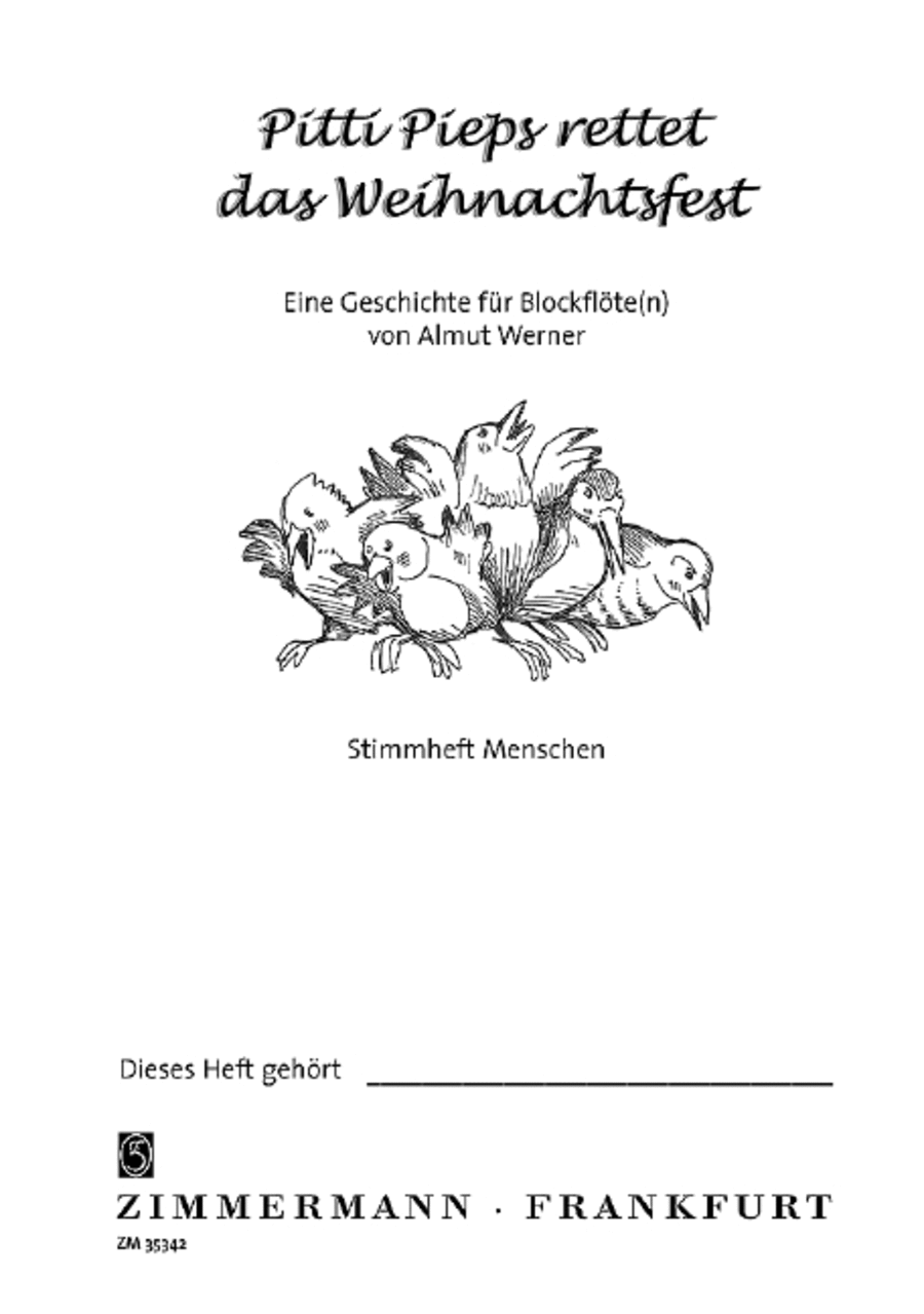 Pitti Pieps rettet das Weihnachtsfest Recorder scores gallery preview page 1