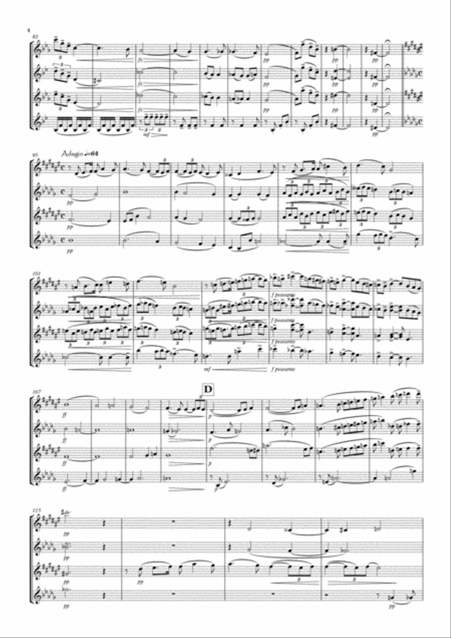 Three Idylls Woodwind Ensemble scores gallery preview page 4