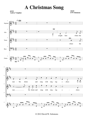 Book cover for Christmas Song (SATB choir and guitar)