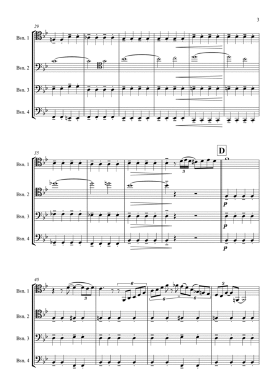 Manoir De Mes Reves (django's Castle) Bassoon Quartet scores gallery preview page 3
