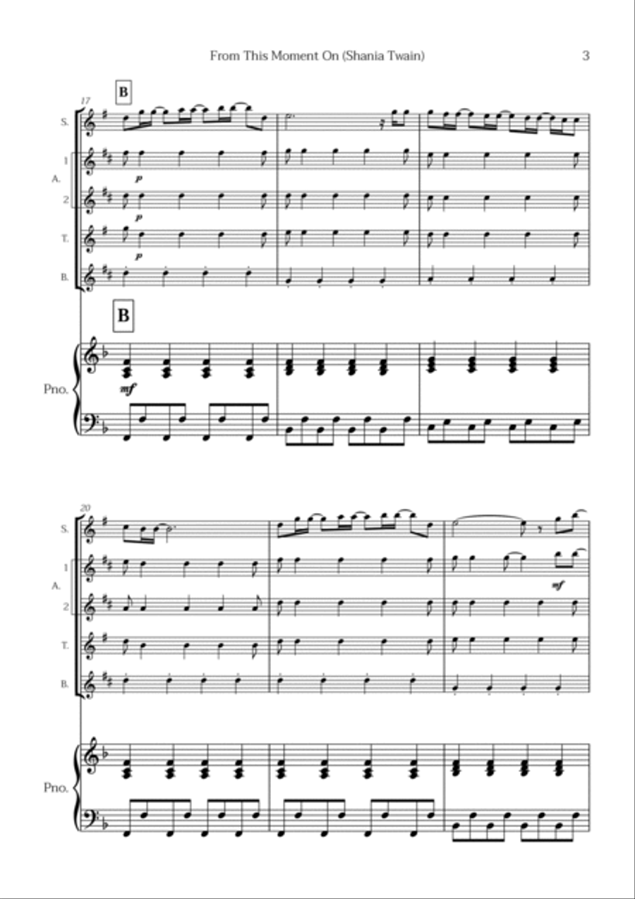 From This Moment On Tenor Saxophone scores gallery preview page 3