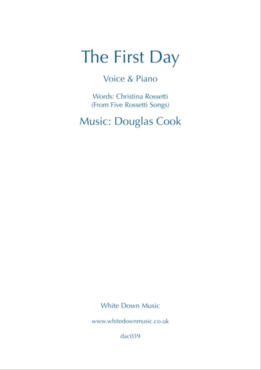 The First Day Voice scores gallery preview page 1
