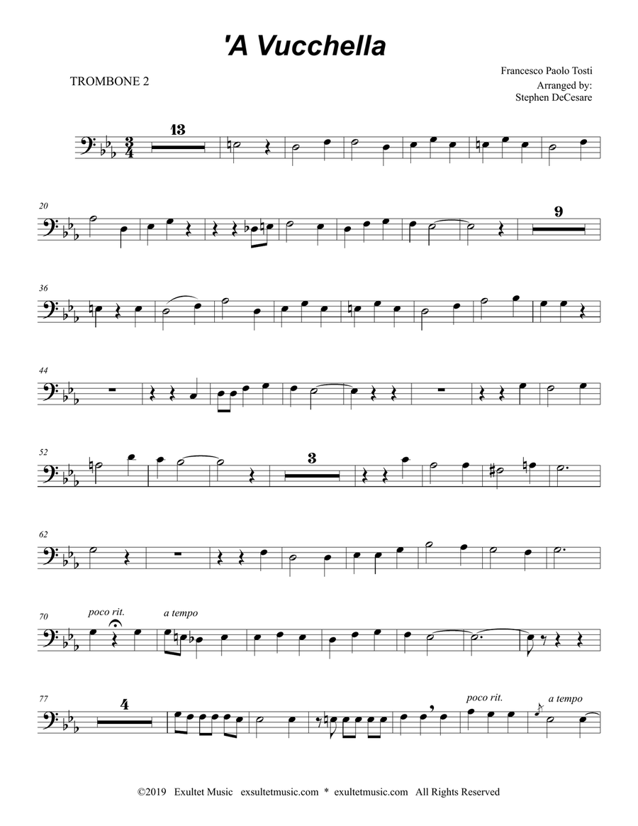 A Vucchella (Trombone Duet) Trombone Duet scores gallery preview page 6
