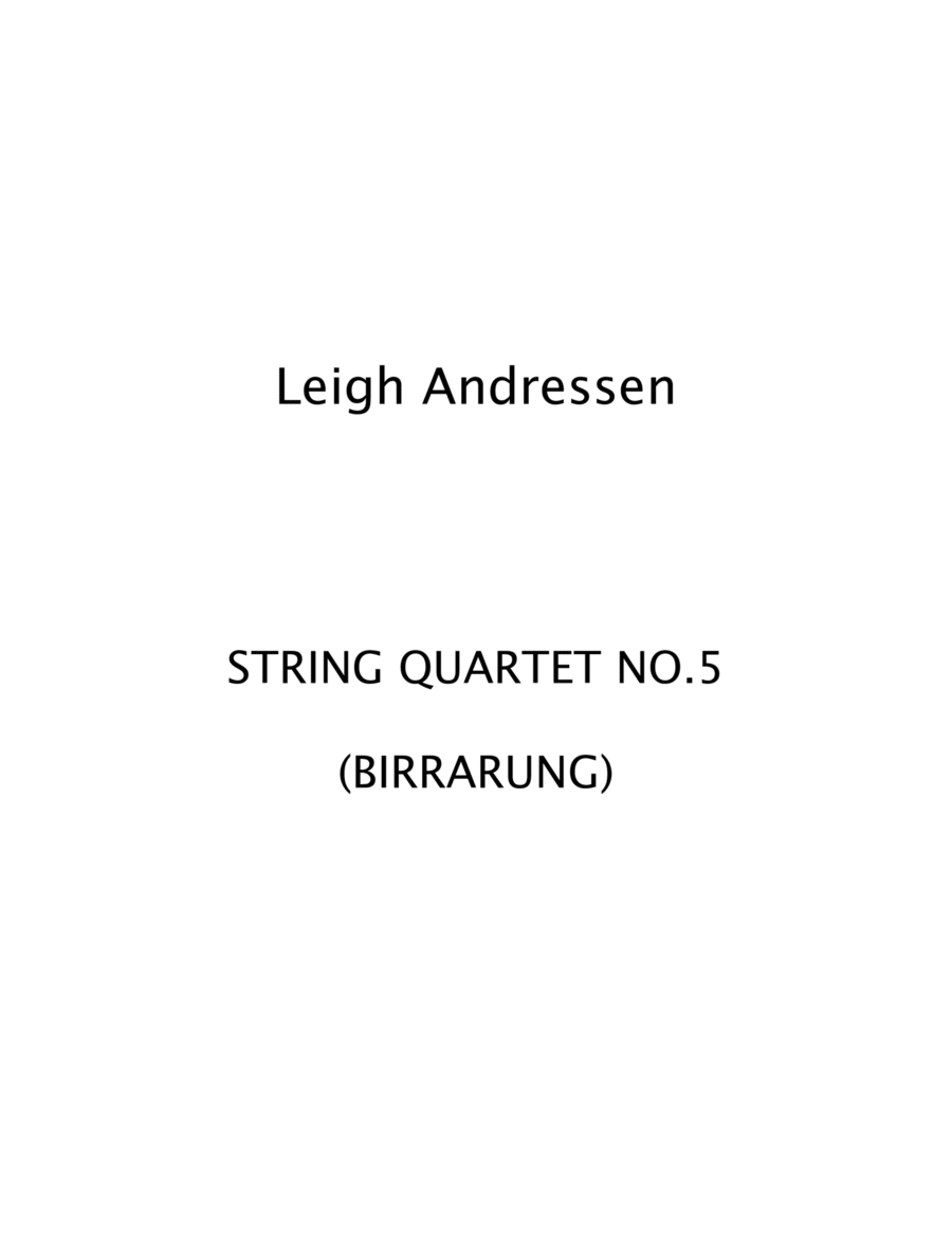 String Quartet No.5 (Birrarung) image number null