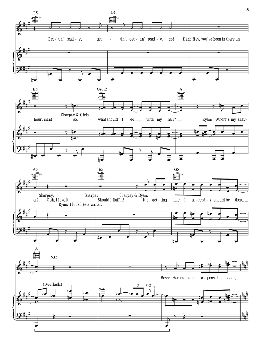 A Night To Remember Piano, Vocal, Guitar scores gallery preview page 5