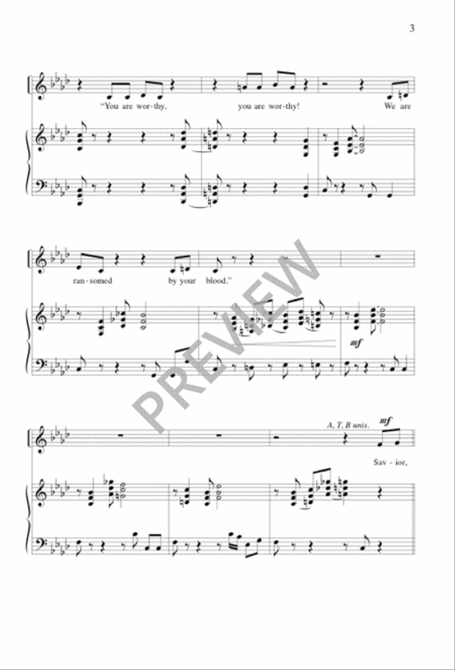 You Are Worthy 3-Part scores gallery preview page 2