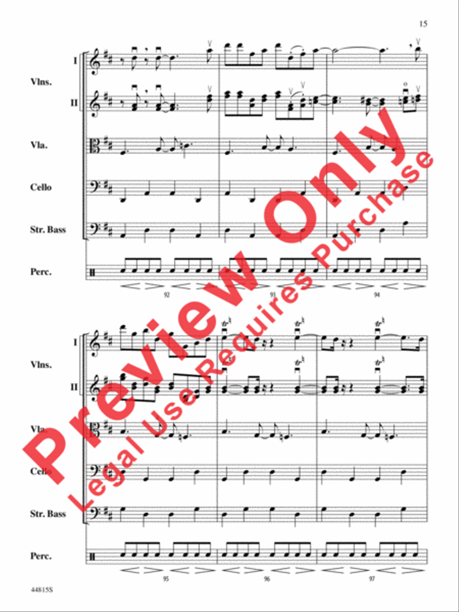 An American in Paris, Highlights from String Orchestra scores gallery preview page 16