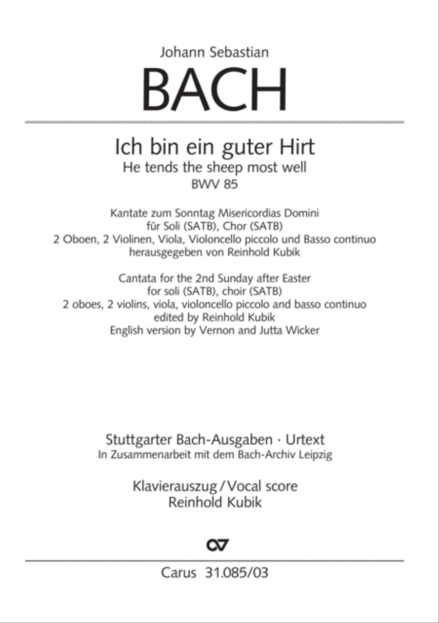 He tends the sheep most well (Ich bin ein guter Hirt) 4-Part scores gallery preview page 2