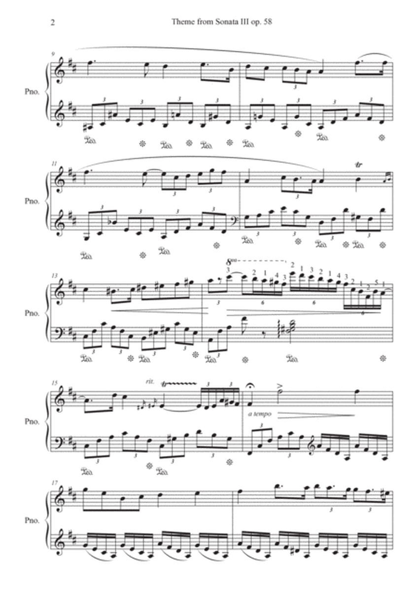 Sonata op 58 - Theme from 1st Movement (Easier version for advanced intermediate players) image number null