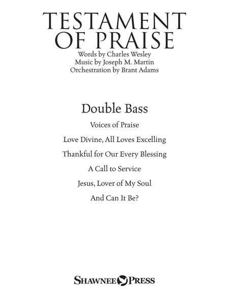 Testament of Praise (A Celebration of Faith) - Double Bass