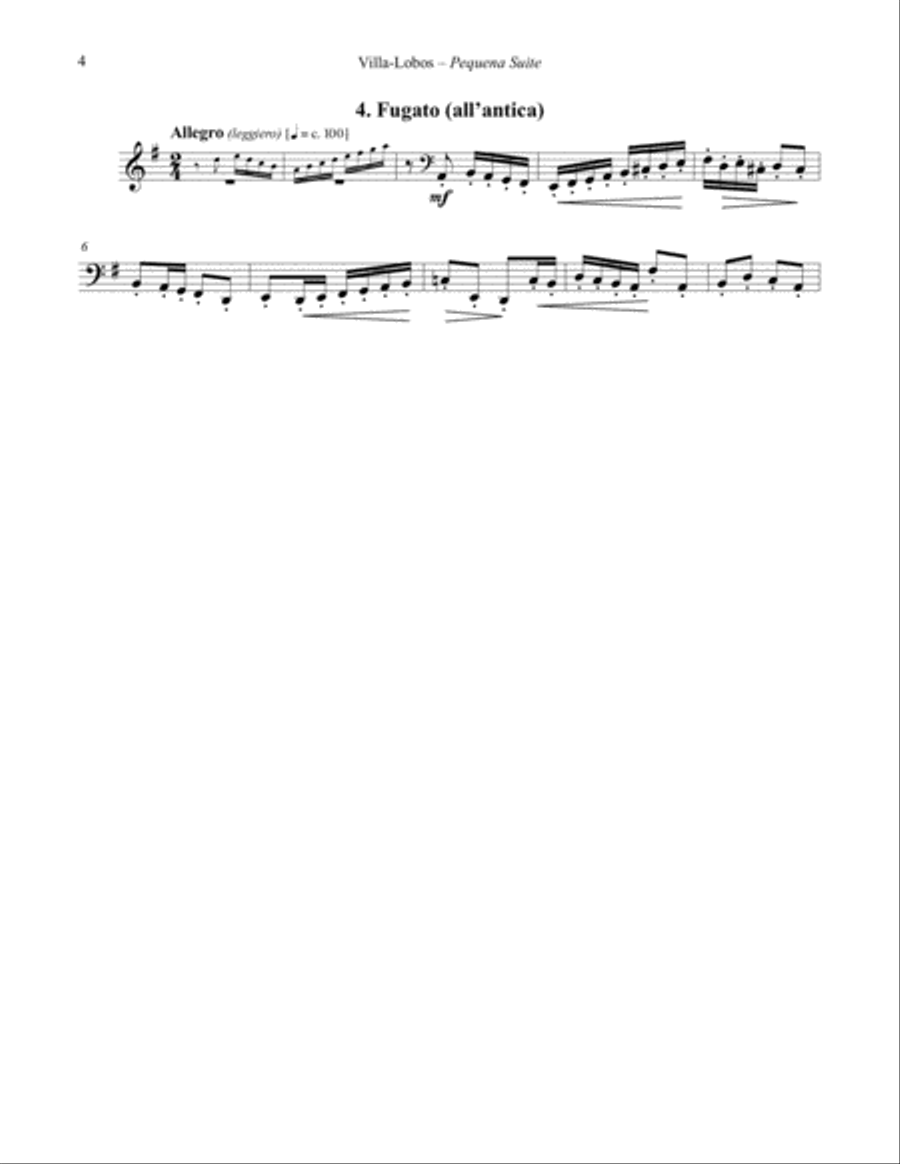 Pequena Suite for Tuba or Bass Trombone and Piano Bass Trombone scores gallery preview page 6