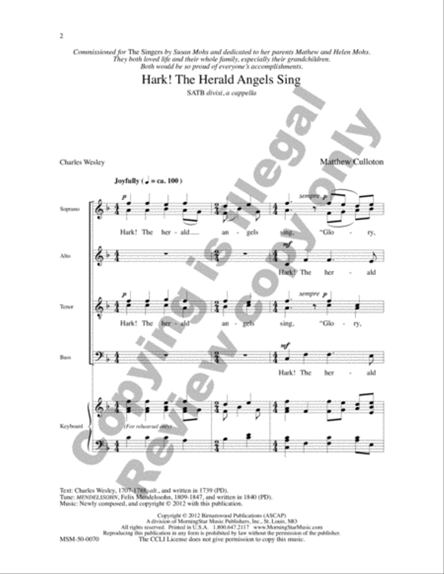 Hark! The Herald Angels Sing Divisi scores gallery preview page 2