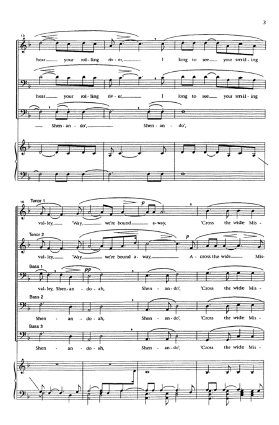 Shenandoah Men's Choir scores gallery preview page 3