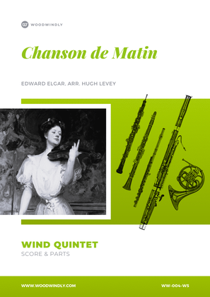 Book cover for Chanson de Matin - Edward Elgar - Wind Quintet