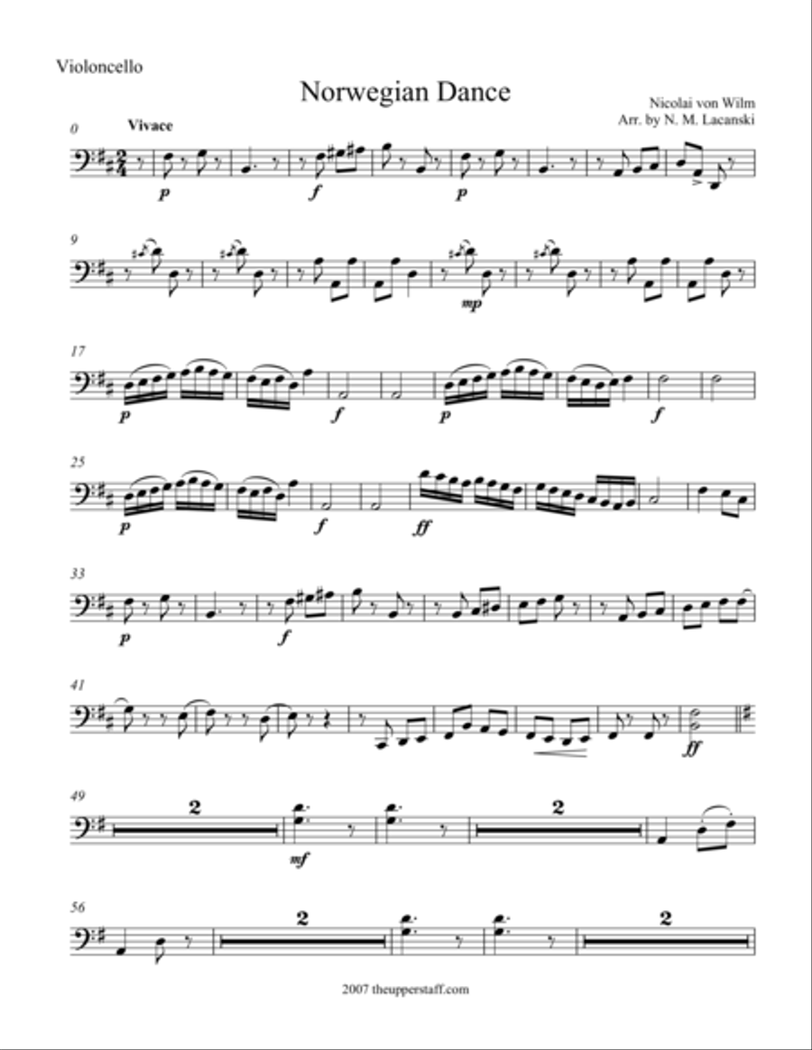 Norwegian Dance String Quartet scores gallery preview page 1
