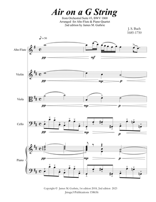 Book cover for Bach: Air on a G String for Alto Flute & Piano Quartet