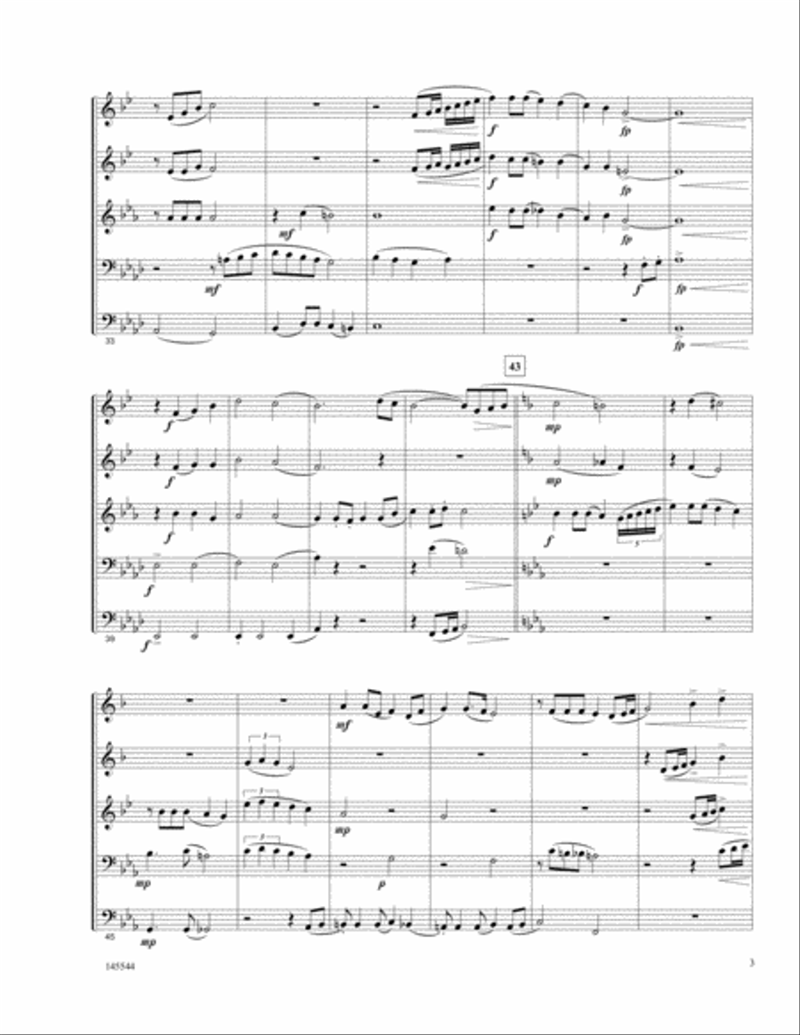 Now I Belong To Jesus Now I Belong To Jesus Brass Quintet scores gallery preview page 3