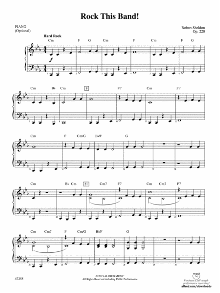 Rock This Band!: Piano Accompaniment Concert Band scores gallery preview page 1