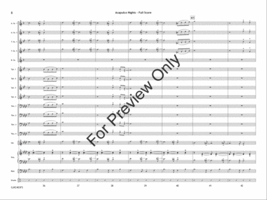 Acapulco Nights Acapulco Nights Jazz Ensemble scores gallery preview page 9