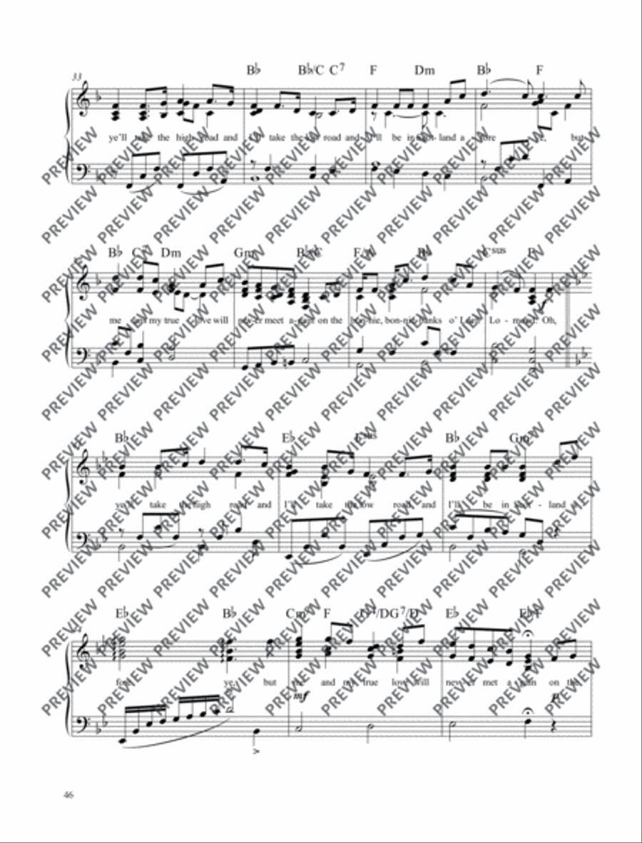 Loch Lomond Piano Solo scores gallery preview page 4